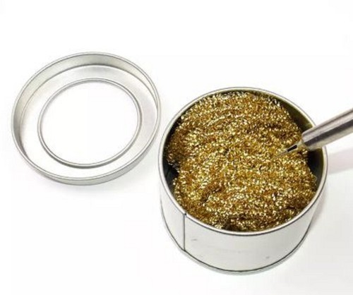 Brass wool soldering iron tip - brass,